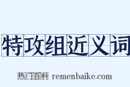 特攻组近义词是什么意思的图片